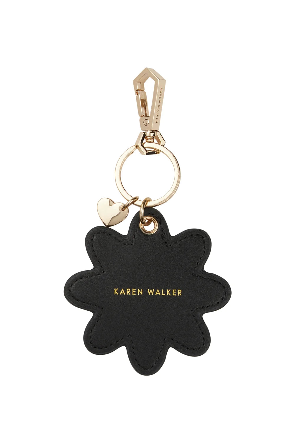 KAREN WALKER DAISEY KEYRING-BLACK/BLACK