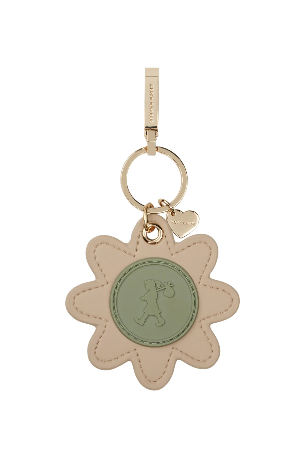 KAREN WALKER DAISEY KEYRING-MACADAMIA/SAGE