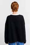 KAREN WALKER RUNAWAY GIRL CREWNECK SWEATSHIRT-BLACK