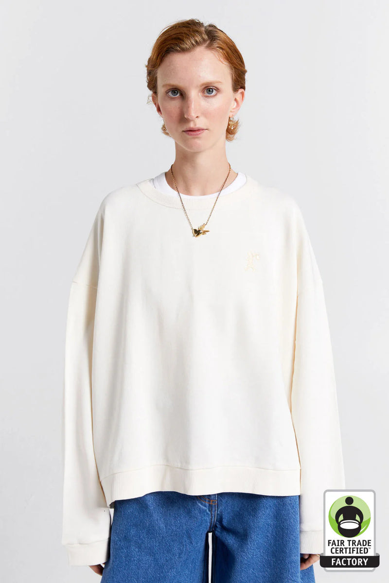 KAREN WALKER RUNAWAY GIRL CREWNECK SWEATSHIRT