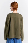 KAREN WALKER RUNAWAY GIRL CREWNECK SWEATSHIRT-GREEN