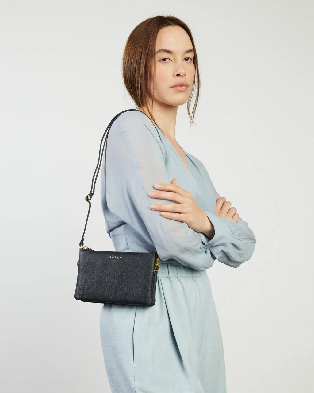 SABEN TILLY CROSSBODY WALLET-BLACK