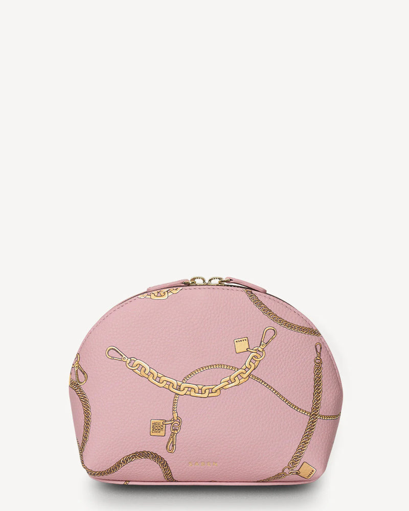 SABEN GABI MAKE-UP POUCH-DESERT ROSE CHAIN PRINT