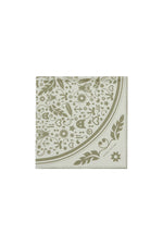 KAREN WALKER FILIGREE CLASSIC SILK SCARF-CREAM/OLIVE