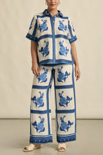 ZOE KRATZMANN GESTURE PANT-AZURE COLLAGE