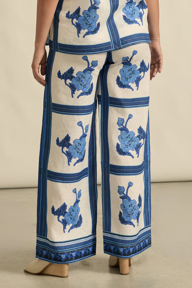 ZOE KRATZMANN GESTURE PANT-AZURE COLLAGE