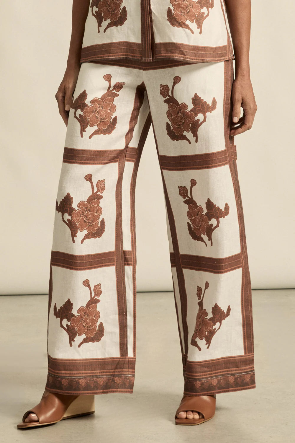 ZOE KRATZMANN GESTURE PANT-COFFEE COLLAGE