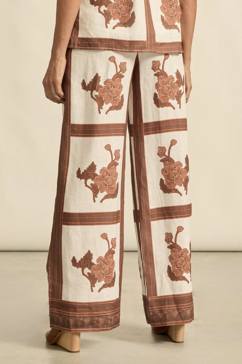 ZOE KRATZMANN GESTURE PANT-COFFEE COLLAGE