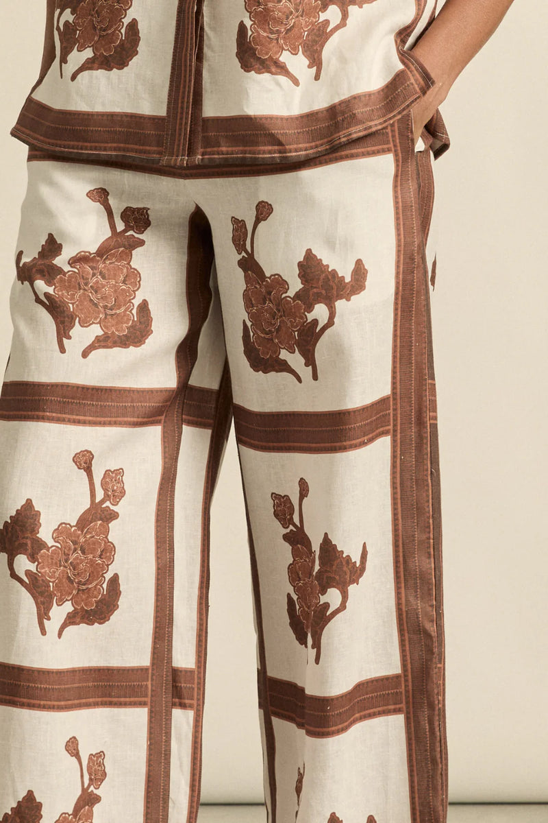 ZOE KRATZMANN GESTURE PANT-COFFEE COLLAGE