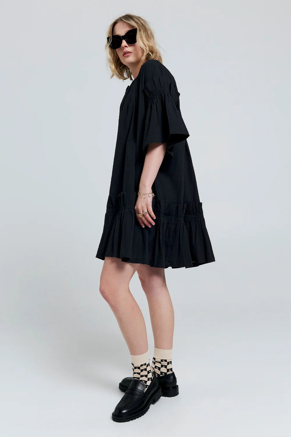 KAREN WALKER GLADE DRESS-BLACK