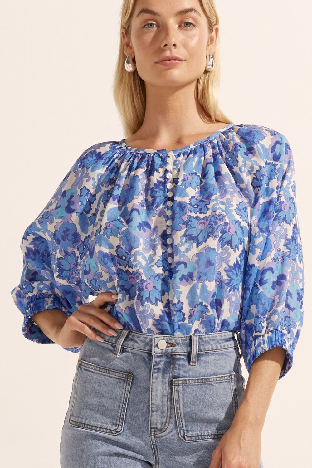 ZOE KRATZMANN IMBUE TOP-PACIFIC FLORAL