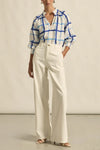 ZOE KRATZMANN INSPIRE TOP-AZURE CHECK