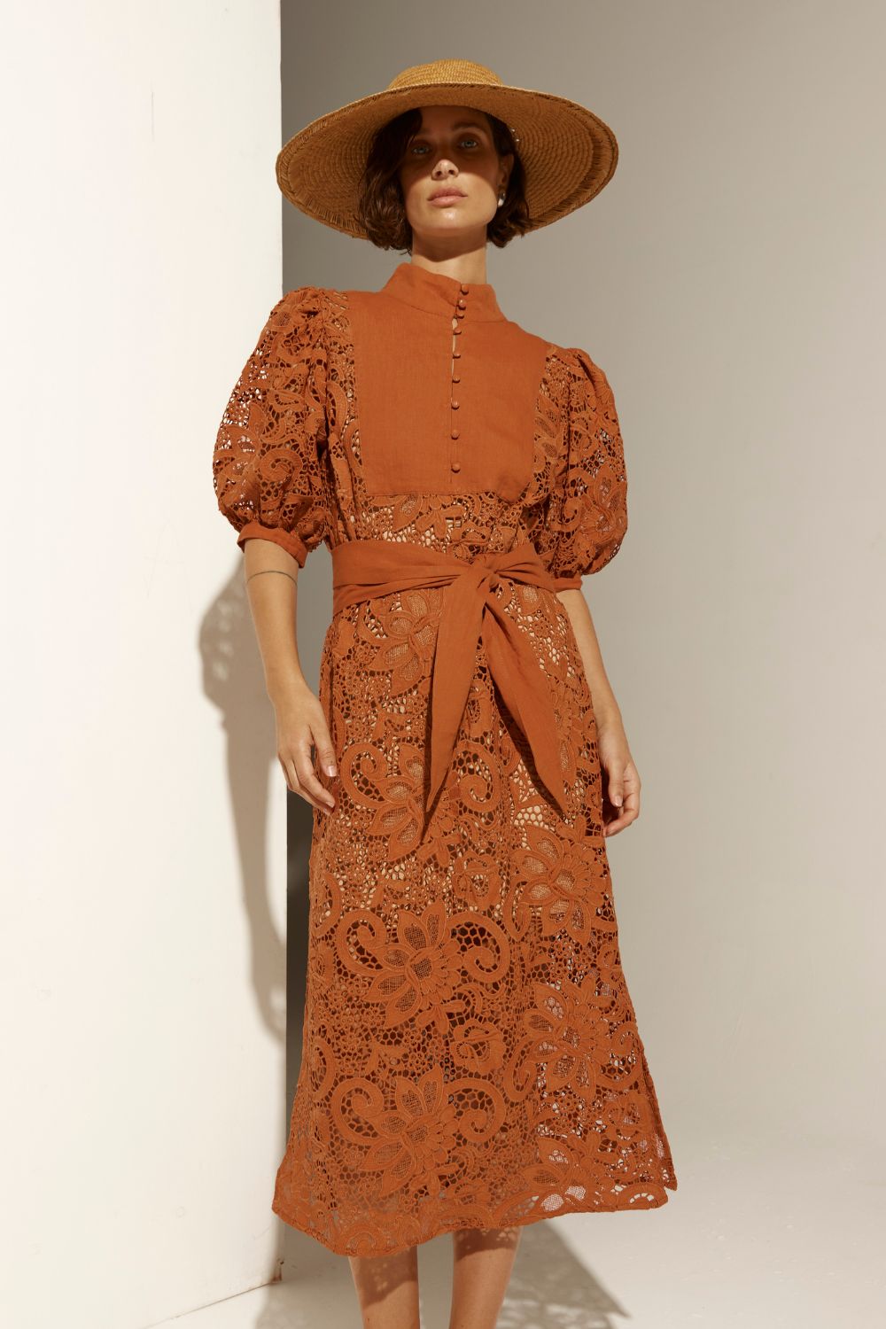 ZOE KRATZMANN KINETIC DRESS-TOFFEE LACE