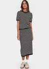 SAINT TROPEZ MILA SS STRIPED PULLOVER