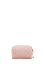 KAREN WALKER MONOGRAM COSMETIC BAG-PINK