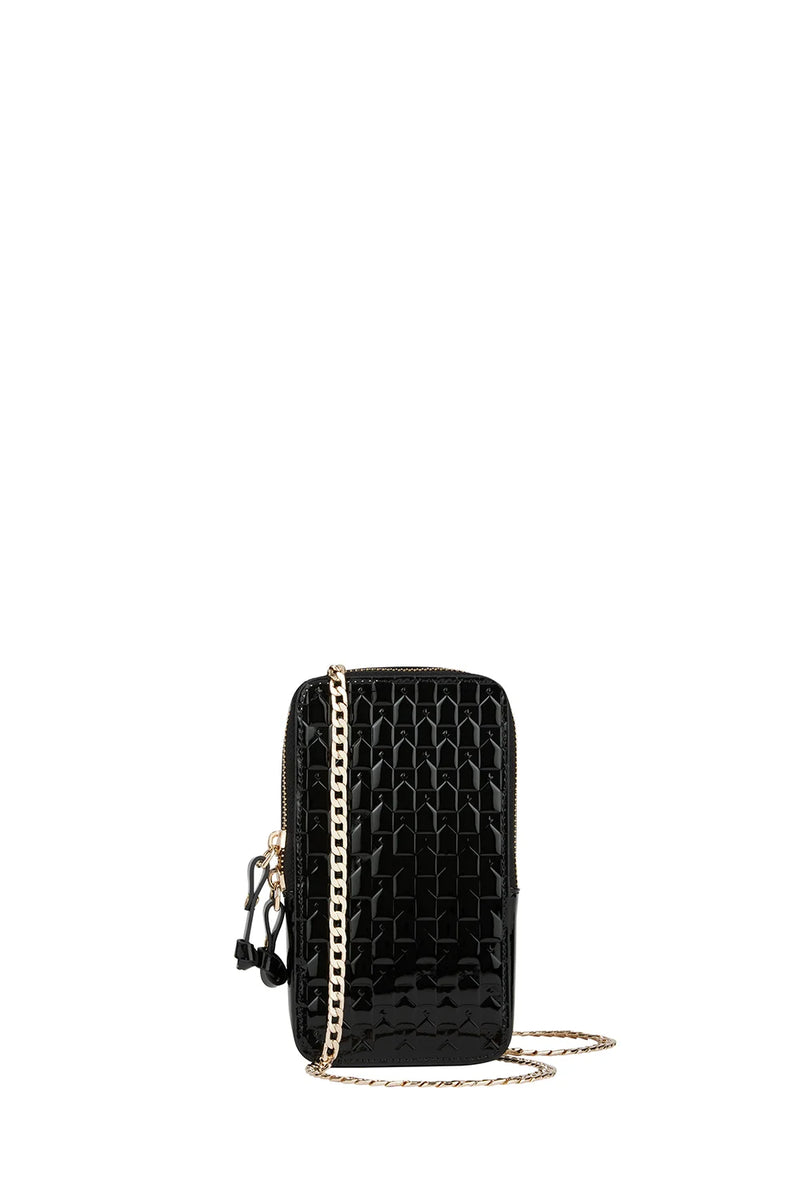 KAREN WALKER MONOGRAM MINI BAG-BLACK