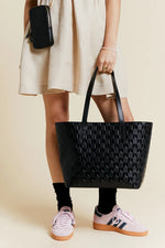 KAREN WALKER MONOGRAM TOTE-BLACK