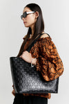 KAREN WALKER MONOGRAM TOTE-BLACK