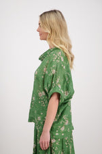 BRIARWOOD PACE TOP-GREEN FLORAL