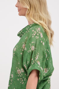 BRIARWOOD PACE TOP-GREEN FLORAL