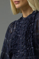 ZOE KRATZMANN PASSAGE TOP-INK BLACK CHECK