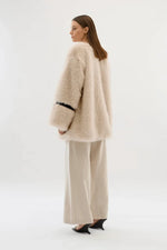 KAREN BY SIMONSEN PEARLY FUR COAT