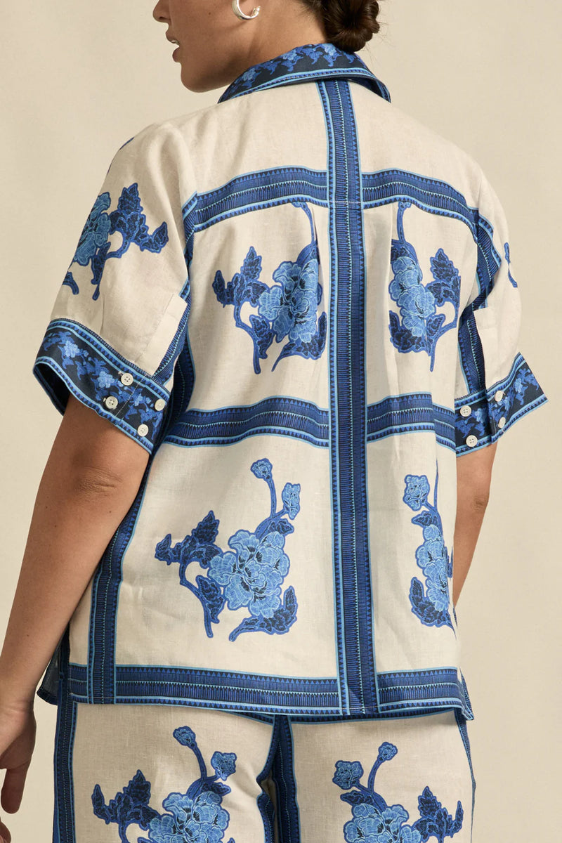 ZOE KRATZMANN PIXEL TOP-AZURE COLLAGE