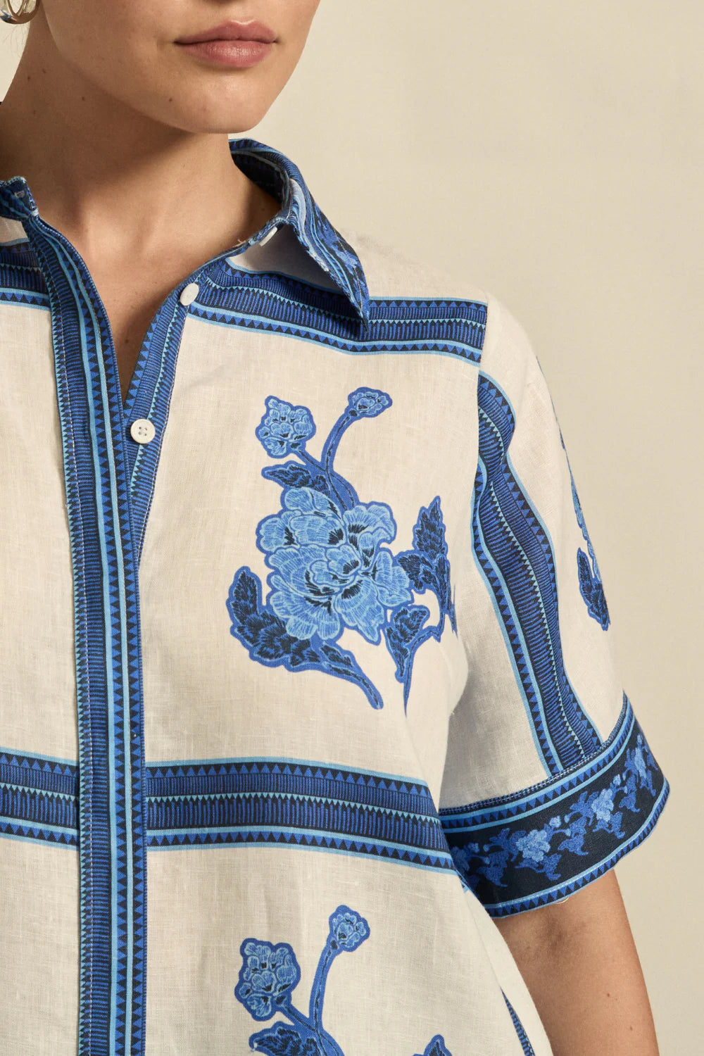 ZOE KRATZMANN PIXEL TOP-AZURE COLLAGE