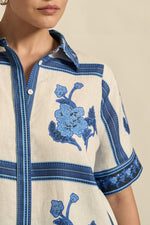 ZOE KRATZMANN PIXEL TOP-AZURE COLLAGE