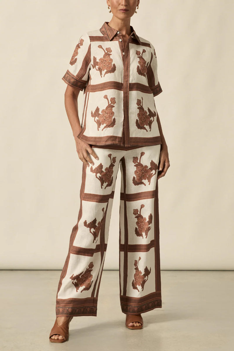 ZOE KRATZMANN PIXEL TOP-COFFEE COLLAGE