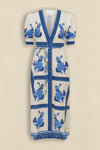 ZOE KRATZMANN PORTRAIT DRESS-AZURE COLLAGE