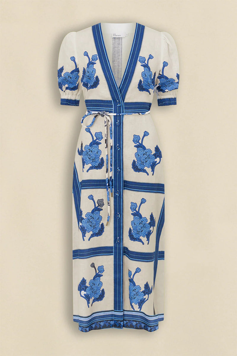 ZOE KRATZMANN PORTRAIT DRESS-AZURE COLLAGE