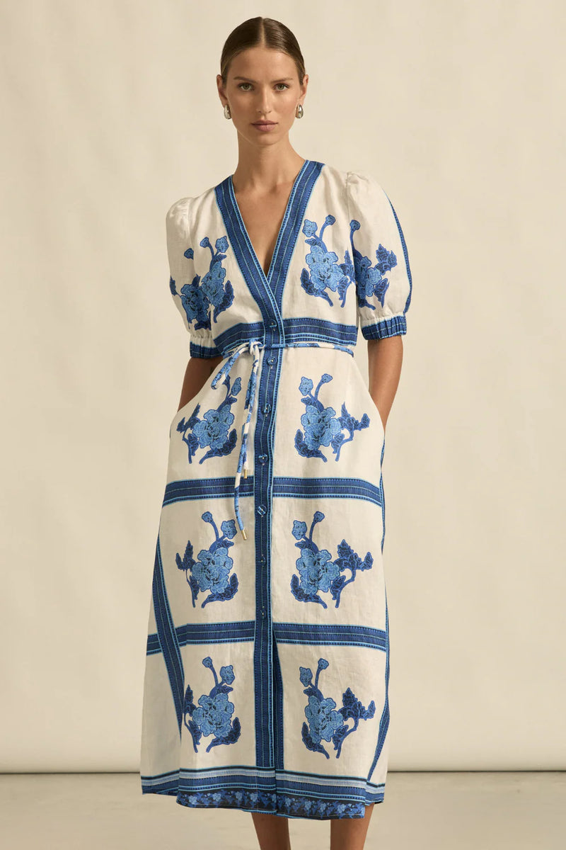 ZOE KRATZMANN PORTRAIT DRESS-AZURE COLLAGE
