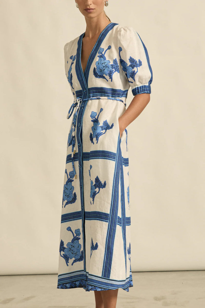 ZOE KRATZMANN PORTRAIT DRESS-AZURE COLLAGE