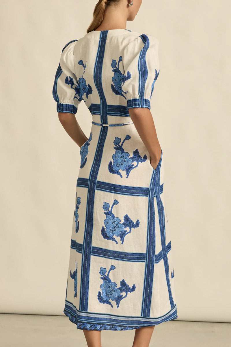 ZOE KRATZMANN PORTRAIT DRESS-AZURE COLLAGE