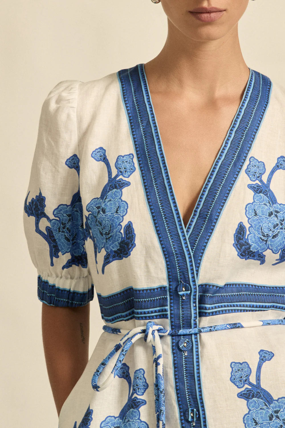 ZOE KRATZMANN PORTRAIT DRESS-AZURE COLLAGE