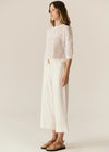 POL CARSEN CROP PANT-ECRU