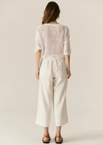 POL CARSEN CROP PANT-ECRU
