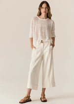 POL CARSEN CROP PANT-ECRU
