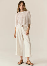 POL CARSEN CROP PANT-ECRU