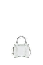 KAREN WALKER RUNAWAY WALKER MINI TOTE-SILVER