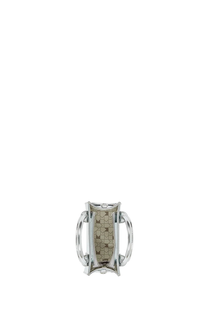 KAREN WALKER RUNAWAY WALKER MINI TOTE-SILVER