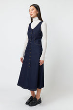 SYLVESTER DENIM DRESS-DARK INDIGO