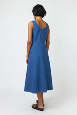 SYLVESTER DENIM DRESS-MID BLUE