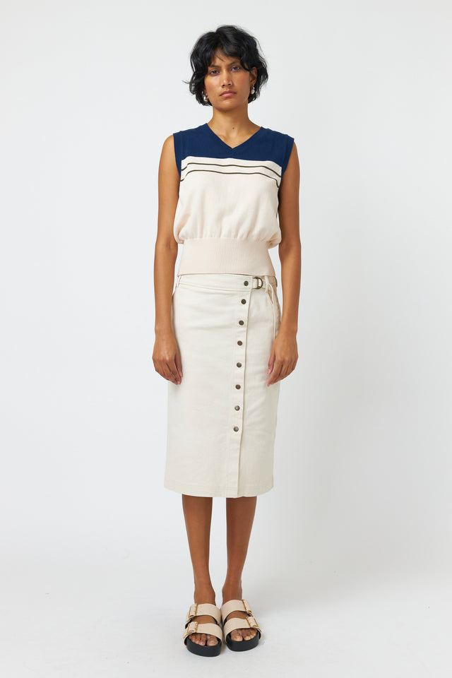 SYLVESTER UTILITY SKIRT SS24-CHALK