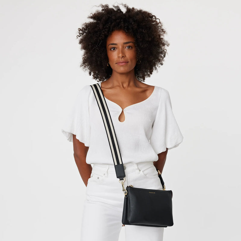 SABEN FEATURE STRAP WEBBING-BLACK+WHITE