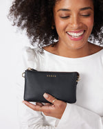 SABEN LILY MINI BAG BLACK & GOLD CURB CHAIN