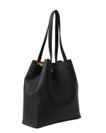 SABEN CARTER TOTE-BLACK&TAN CHAIN PRINT