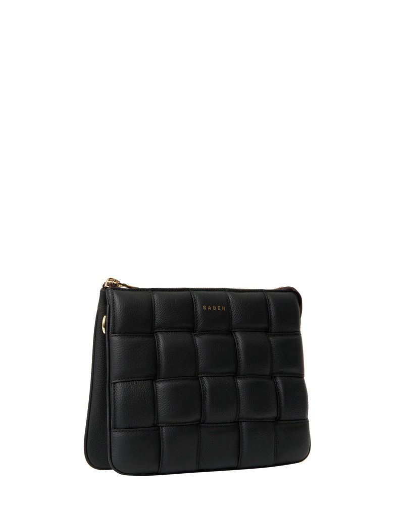 SABEN MATILDA SHOULDER BAG-BLACK WOVEN