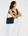 SABEN MATILDA SHOULDER BAG-BLACK WOVEN